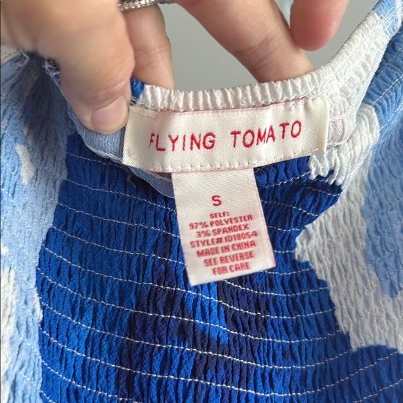 Blue and White Floral Maxi Dress - Picture 2 of 3